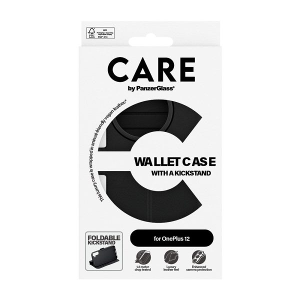 CARE by PanzerGlass OnePlus 12 Feature Wallet Case m. Ståfunktion - Sort Discount