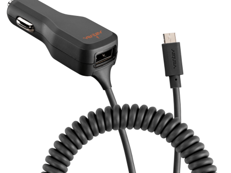 Ventev 17W dashport r2340c Dual Car Charger with USB A and Connected Micro USB Cable by Ventev on Sale