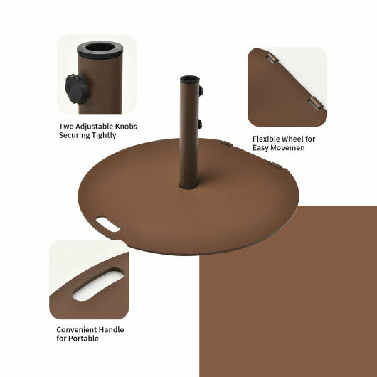 50 lbs Umbrella Base Stand with Wheels for Patio For Cheap