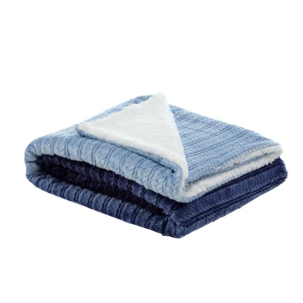 Ombre Flannel Reversible Jacquard Throw Cheap