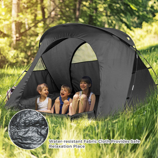 2-Person Outdoor Camping Tent with External Cover-Gray Hot on Sale