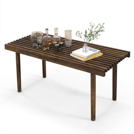 39 Inch Coffee Table with Slatted Tabletop for Living Room & Reception Room Online now