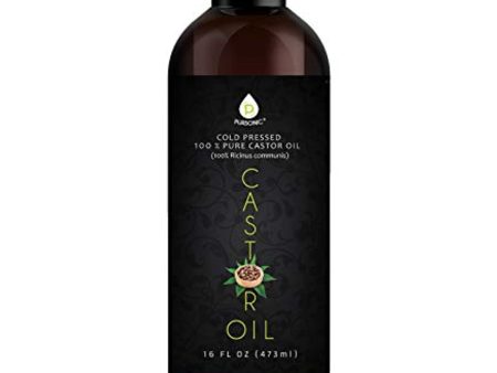 100% Pure Cold Pressed Castor Oil 16 Oz by Pursonic Online Sale