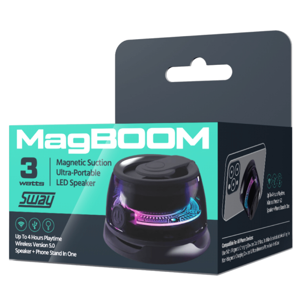 Sway MagBoom LED Magnetic Bluetooth Speaker by Sway For Sale