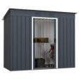 3.6 x 7.1 FT Outside Garden Storage Shed Tool House with Ground Foundation Frame For Discount