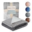 Ombre Flannel Reversible Jacquard Throw Cheap