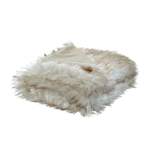 Waleed Faux Wolf Fur Throw For Cheap