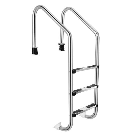 3-Step Stainless Steel Swimming Pool Ladder with Anti-Slip Step Supply