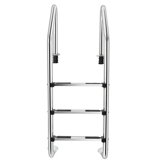 3-Step Stainless Steel Swimming Pool Ladder with Anti-Slip Step Supply