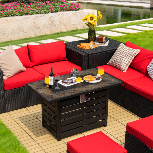 42 Inch 50000 BTU Propane Fire Pit Table with Ore Powder Surface Fashion