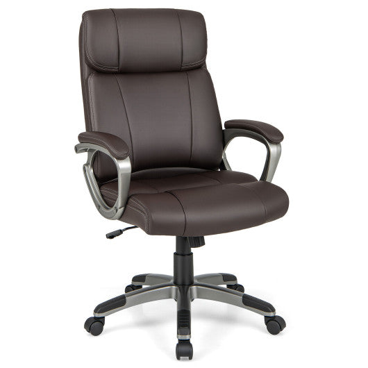 Swivel Ergonomic Office Chair Computer Desk Chair with Wheels-Brown Online