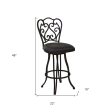 30  Espresso Iron Swivel Bar Height Bar Chair Online Hot Sale