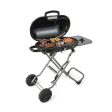 15000 BTU Portable Propane BBQ Grill with Wheels and Side Shelf-Black Discount