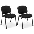 Office Chair with Metal Frame and Padded Cushions for Conference Room-Set of 2 For Cheap