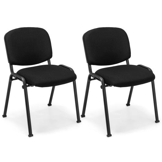 Office Chair with Metal Frame and Padded Cushions for Conference Room-Set of 2 For Cheap