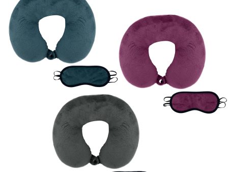 3 Memory Foam Travel Pillows with Sleep Masks by Pursonic by Pursonic For Cheap