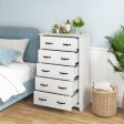 Tall Storage Dresser with 5 Pull-out Drawers for Bedroom Living Room-White Online Sale