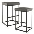 30 Inch Barstools Set of 2 with PU Leather Cover-Gray Sale