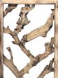 Rustic Earthy Wood Root Three Panel Room Divider Screen Online Sale