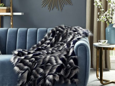 Zayan Faux Feather Fur Throw Online Sale