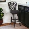 30  Espresso Iron Swivel Bar Height Bar Chair Online Hot Sale