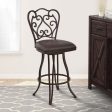 30  Espresso Iron Swivel Bar Height Bar Chair Online Hot Sale