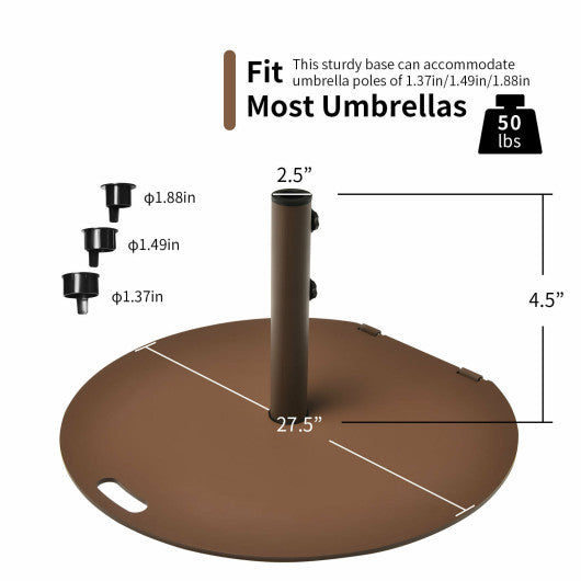 50 lbs Umbrella Base Stand with Wheels for Patio For Cheap