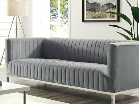 Sean Velvet 3-Seat Sofa Online Sale