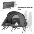 2-Person Outdoor Camping Tent with External Cover-Gray Hot on Sale