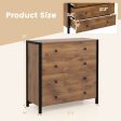 4-Drawer Dresser Modern Wooden Chest of Drawers for Bedroom Living Room-Oak Fashion