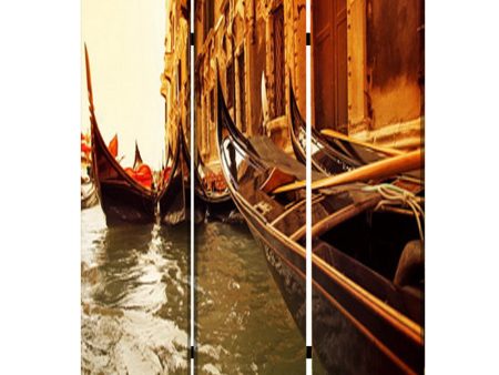 48  X 72  Multi Color Wood Canvas Venice  Screen Sale