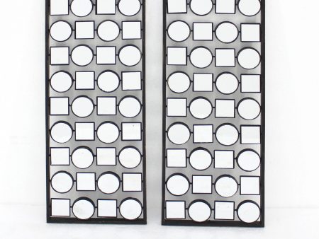 Set of Two 30  X 12  Bronze Mirrored Metal Abstract Wall Decor Online Hot Sale