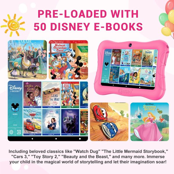 Contixo V9 Kids HD 7  Tablet - 50 Disney eBooks & Kickstand Included by Contixo Discount