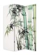 Three Panel Reversible Bamboo Art Room Divider Screen Cheap