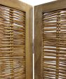 Brown Willow Four Panel Room Divider Screen Cheap