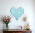 12  Turquoise Reclaimed Wood Heart Wall Decor Hot on Sale