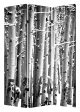 48  X 72  Gray And White Wood Canvas Birch  Screen Online Sale