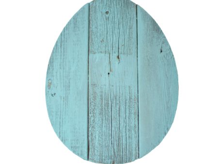 12  Farmhouse Turquoise Wooden Large Egg Online Hot Sale