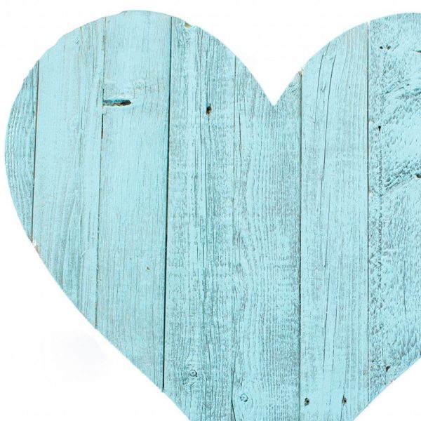 12  Turquoise Reclaimed Wood Heart Wall Decor Hot on Sale