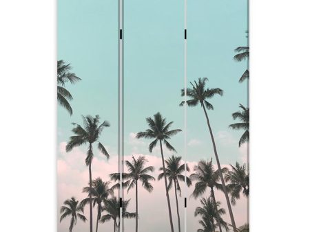 Tropical Palm Trees Room Three Panel Divider Screen Online