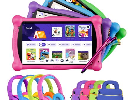 Contixo V10 7  Kids Tablet, Bluetooth Headphones, Tablet Bag, & Stylus Bundle by Contixo Discount