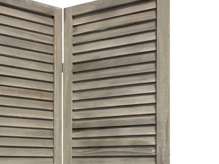 3 Panel Grey Shutter Screen Room Divider on Sale