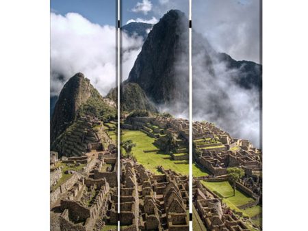 48  X 72  Multi Color Wood Canvas Machu Picchu  Screen For Cheap