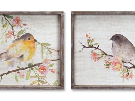 Set of Two 17  X 2  Brown Bird Wood Framed Art Hot on Sale