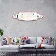 11  X 36  White Green and Red Merry Christmas Metal Wall Decor on Sale