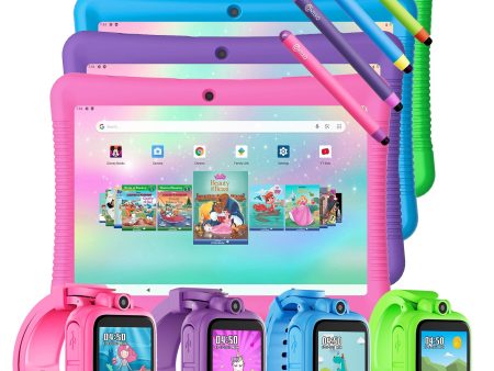 Contixo K102 10  Kids Tablet with Stylus and Smart Watch Bundle by Contixo Online Hot Sale