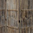 1  x 63  x 72  Brown 3 Panel Solid Wood Fortress  Screen Fashion