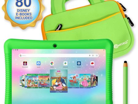 Contixo K102 10  Kids Tablet and Tablet Bag Bundle, 32GB Storage, 80+ Disney eBooks, Kid-Proof Case by Contixo Hot on Sale