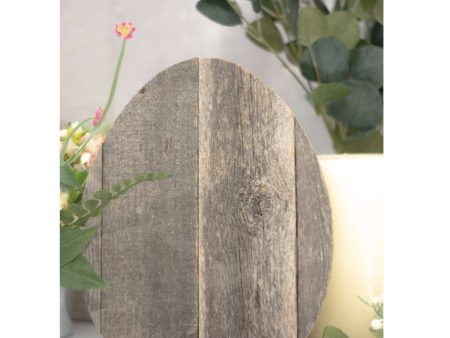 12  Farmhouse Weathered Gray Wooden Large Egg Discount