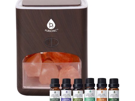 3-in-1 Salt Diffuser & 6 Pack Essential Oil Set by Pursonic Online